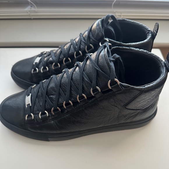 Balenciaga Arena High ‘Black’ Leather - Picture 1 of 3